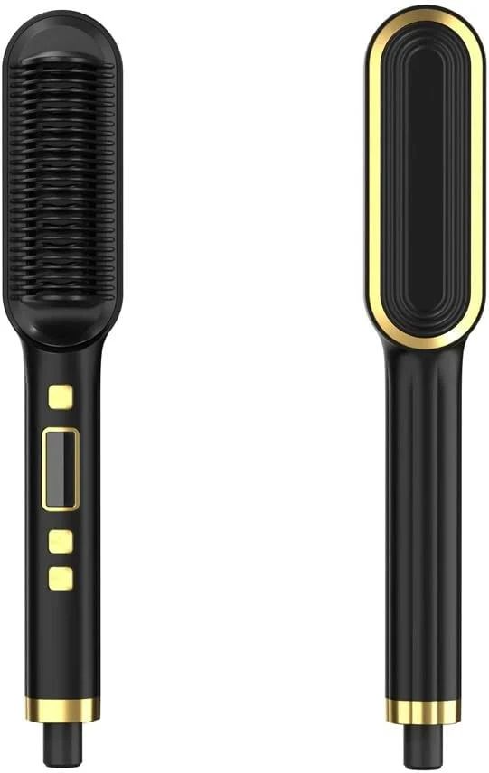 Hair Straight & curly comb brush with 5 Levels Heat