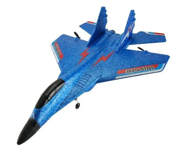 RC Plane, F22 Airplane Fighter Ready to Fly, 2.4Ghz 2 Channel Remote Control Airplanes Toy for Boys Girls Kids Beginners Blue02